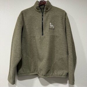 Vintage Fleece 1/4 Zip Pullover Gorpcore Size L/XL Wolf Howl Outdoor No Tag Tan